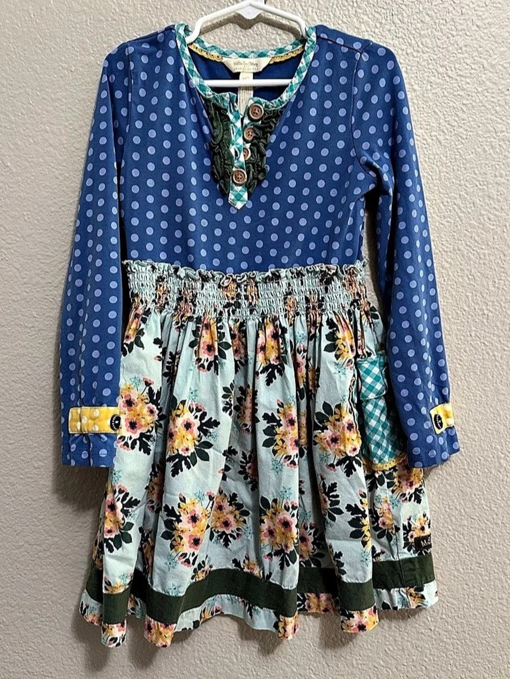 Matilda Jane Clothing Girls Floral Dress in Blue